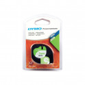 Cinta Dymo LetraTAG negro sobre papel blanco 12 mm x 4 m