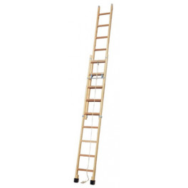 ESCALERA EXTENSIBLE A CUERDA DE MADERA